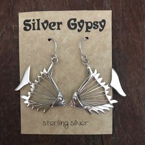 Sterling Silver Fish Earrings. NWT